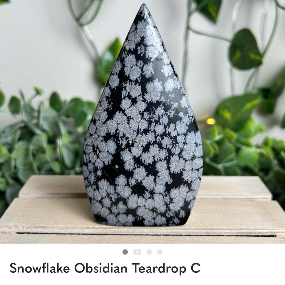Snowflake Obsidian Teardrop C